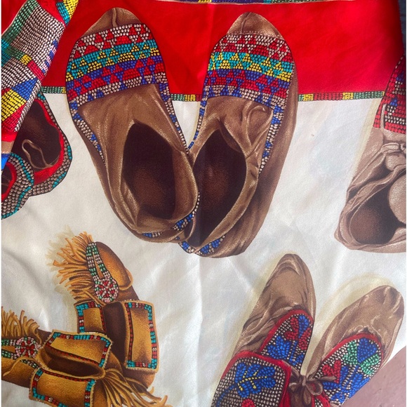 RALPH LAUREN Western Native American Indian Colorful Silk Top Sz Small Rare New! - Picture 6 of 12